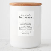 Étiquette cadeau de mélange de cacao chaud maison (Devant)
