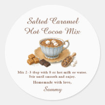 Étiquette Cadeau de Mélange de Chocolat Chaud au C