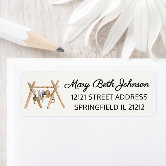 Étiquette Cadeau de Naissance Animaux Tapis d'Activités Joue (En situation)