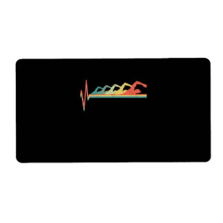 Étiquette Cadeau de natation Heartbeat Premium