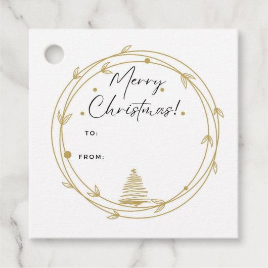 Étiquette cadeau de Noël (Devant)