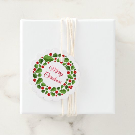 Étiquette cadeau de Noël (En situation)