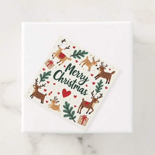 Étiquette cadeau de Noël (En situation)