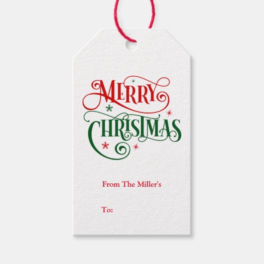 Étiquette cadeau de Noël (Devant)