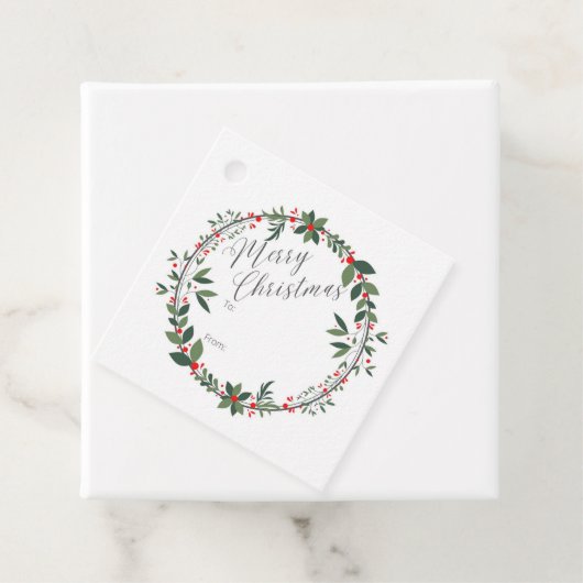 Étiquette cadeau de Noël (En situation)