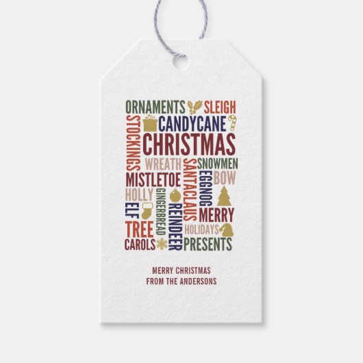 Étiquette cadeau de Noël (Devant)