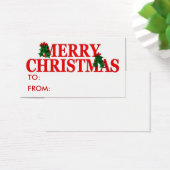 Étiquette cadeau de Noël (Bureau)