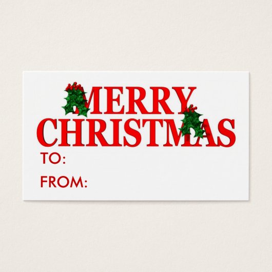 Étiquette cadeau de Noël (Devant)