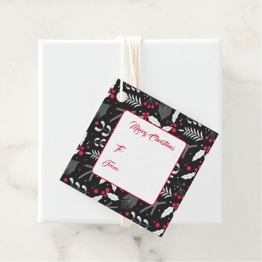 Étiquette cadeau de Noël (En situation)