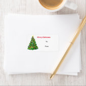 étiquette cadeau de Noël (En situation)