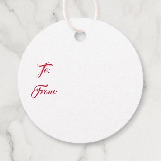 Étiquette cadeau de Noël (Dos)