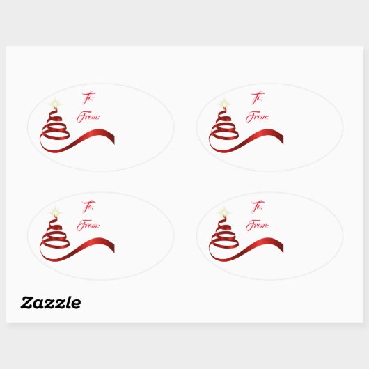 Étiquette cadeau de Noël (Feuille)