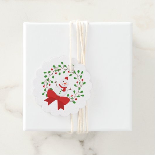 Étiquette cadeau de Noël (En situation)
