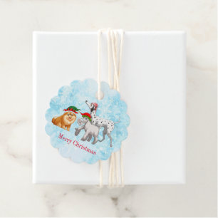 Étiquette cadeau de Noël