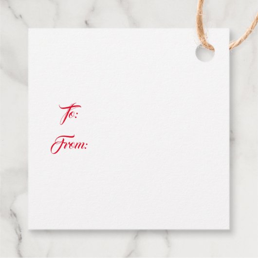 Étiquette cadeau de Noël (Dos)