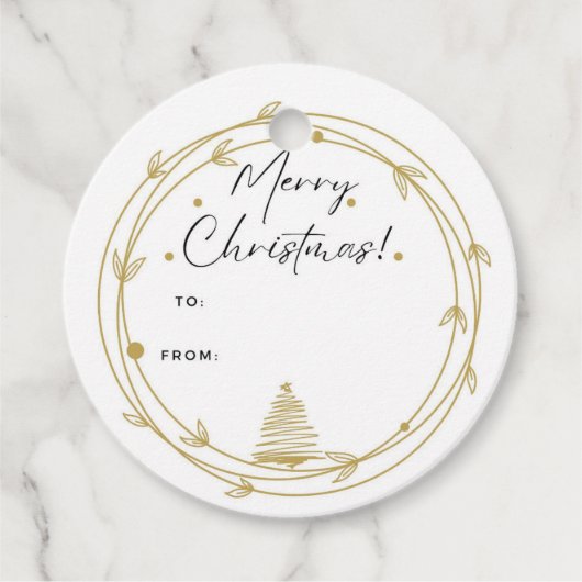 Étiquette cadeau de Noël (Devant)