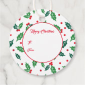 Étiquette cadeau de Noël (Devant)