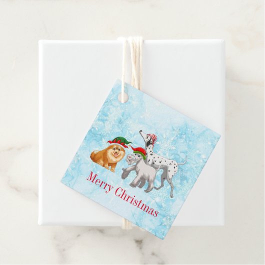 Étiquette cadeau de Noël (En situation)