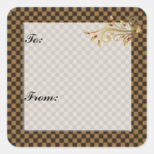 Étiquette cadeau de Noël (Devant)