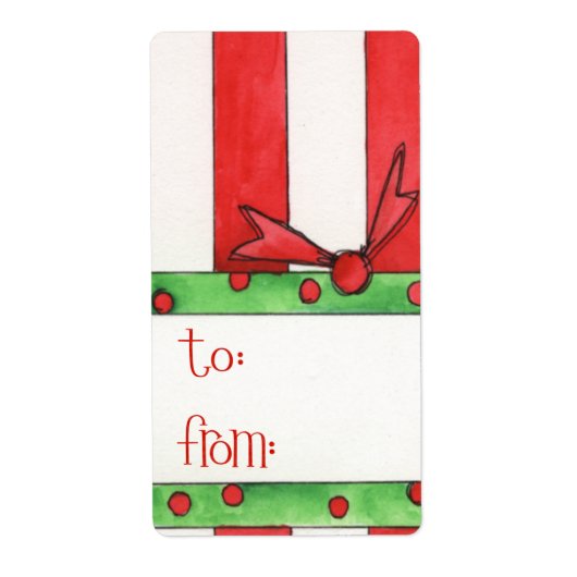 Étiquette cadeau de Noël (Devant)