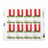 Étiquette cadeau de Noël (Feuille entière)