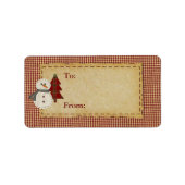 Étiquette cadeau de Noël (Devant)