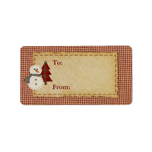 Étiquette cadeau de Noël (Devant)