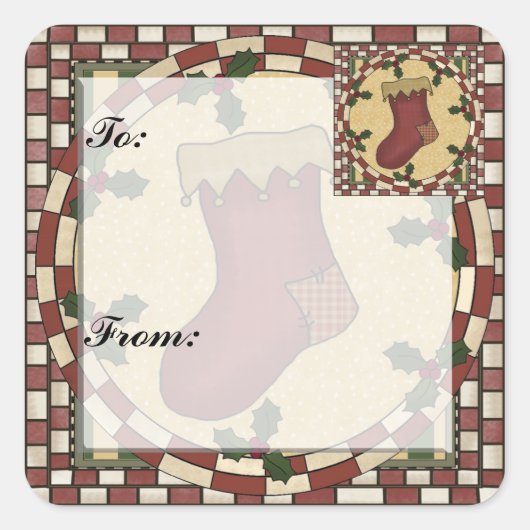 Étiquette cadeau de Noël (Devant)