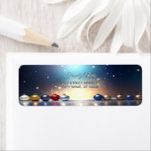 Étiquette Cadeau de Noël Adresse de retour Label (En situation)