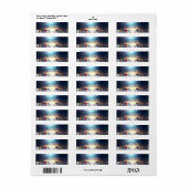 Étiquette Cadeau de Noël Adresse de retour Label (Feuille entière)