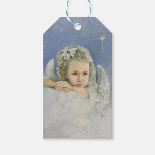 Étiquette cadeau de Noël Angel (Devant)