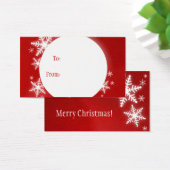 Étiquette cadeau de Noël blanc rouge (Bureau)