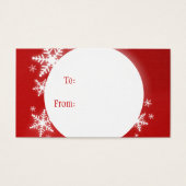 Étiquette cadeau de Noël blanc rouge (Devant)