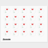 Étiquette cadeau de Noël Bow (Feuille)