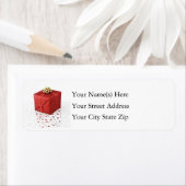 Étiquette Cadeau de Noël brillant (En situation)