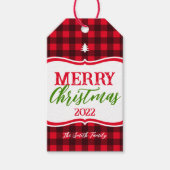 Étiquette cadeau de Noël/Buffle de Noël (Devant)