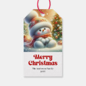 Étiquette cadeau de Noël Charmante et Modifiable B (Dos)