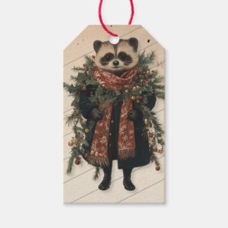 ÉTIQUETTE CADEAU DE NOËL CHARMANTE RACON RÉTRO