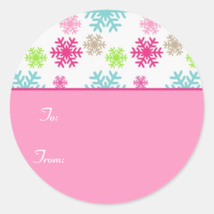 Étiquette cadeau de Noël Circle Étiquettes //Sweet