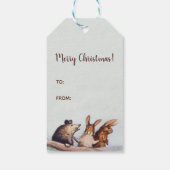 Étiquette cadeau de Noël dans les bois (Dos)