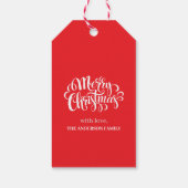 Étiquette cadeau de Noël de Noël (Dos)