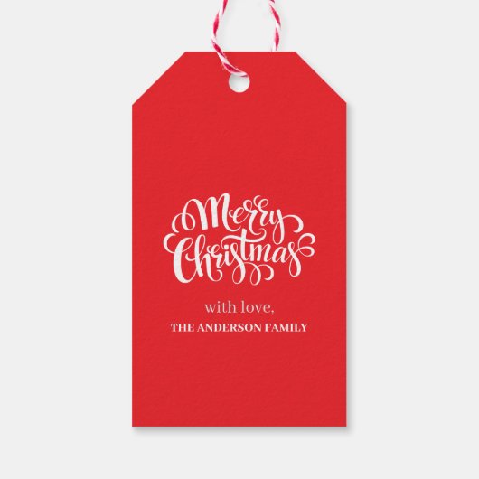 Étiquette cadeau de Noël de Noël (Dos)