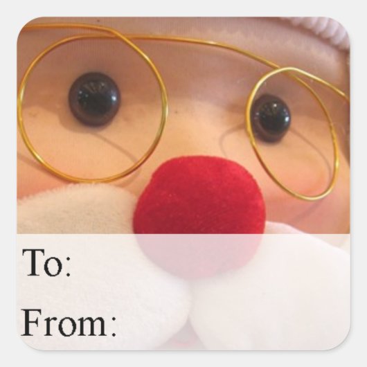 Étiquette cadeau de Noël de Père Noël (Devant)