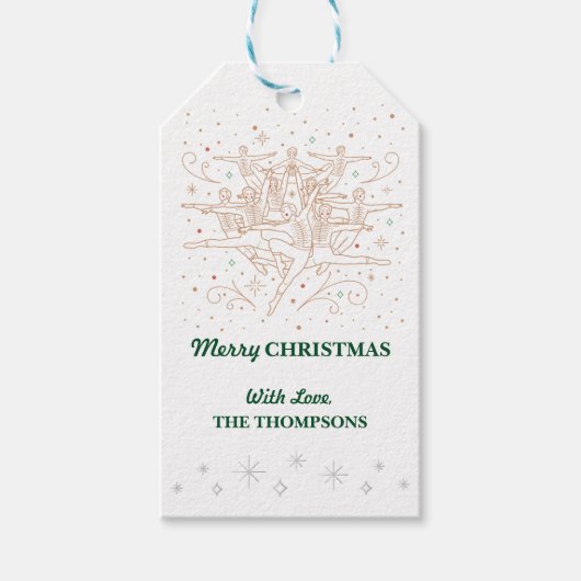 Étiquette cadeau de Noël / Dixième JOUR de NOËL (Devant)