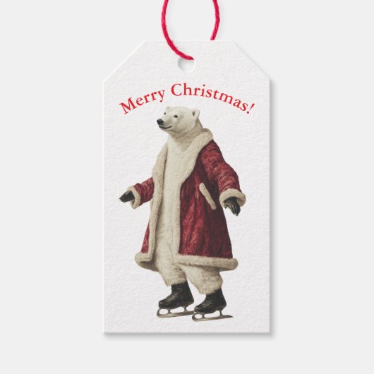 ÉTIQUETTE CADEAU DE NOËL D'OURS POLAIRE (Devant)