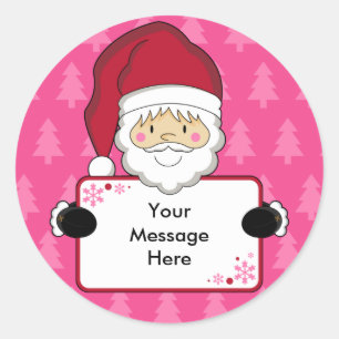 Étiquette cadeau de Noël du Père Noël