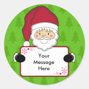 Étiquette cadeau de Noël du Père Noël
