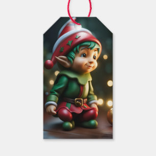 Étiquette cadeau de Noël Elf