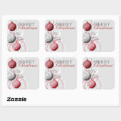 Étiquette cadeau de Noël festif (Feuille)