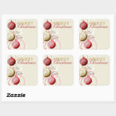 Étiquette cadeau de Noël festif (Feuille)